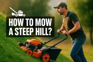 how to mow a steep hill