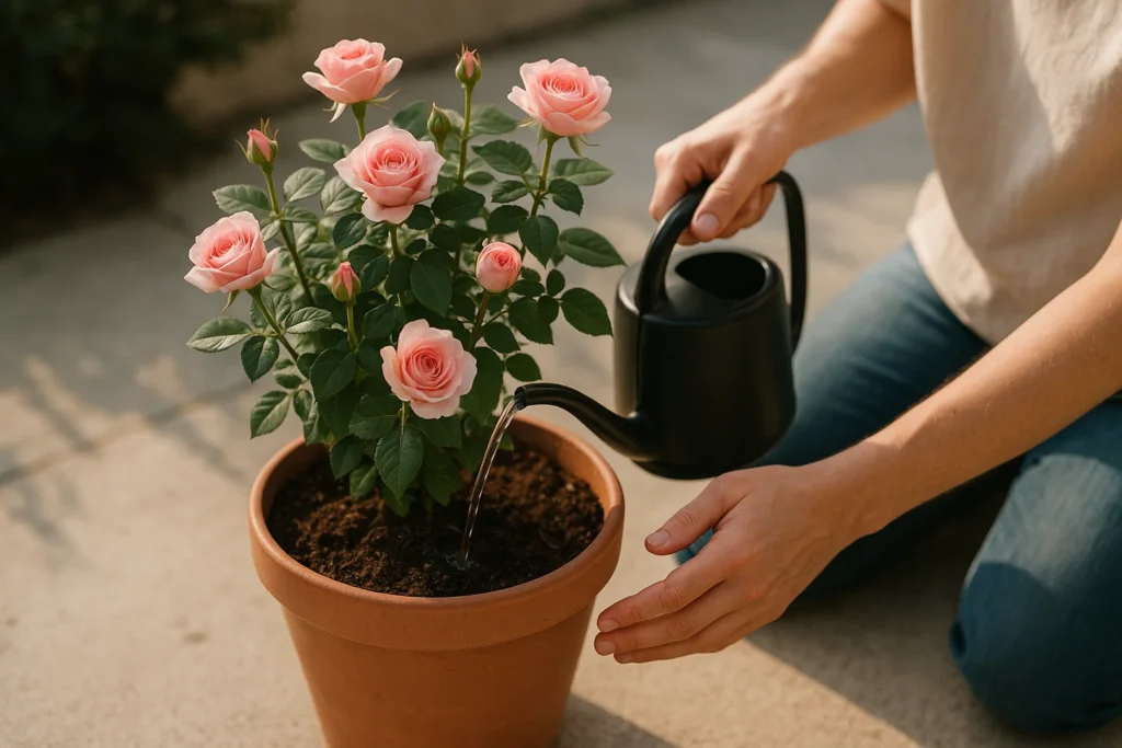 How to Care for Roses Planted in Containers