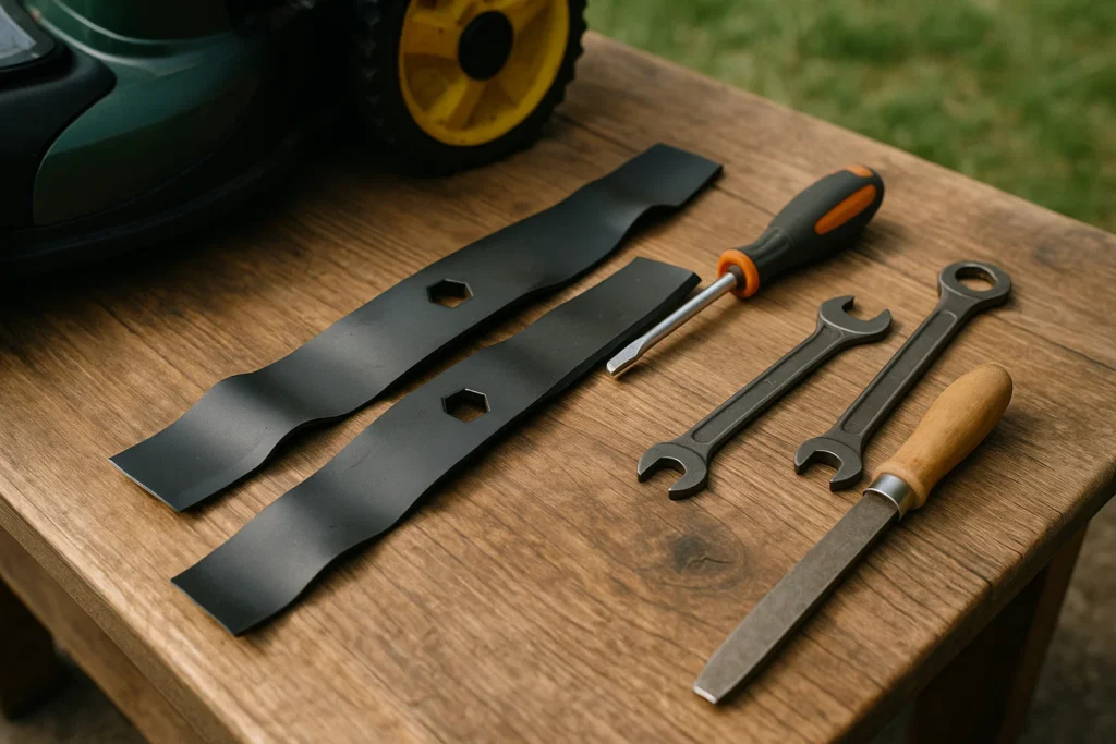  Lawn Mower Blades and Maintenance Tools