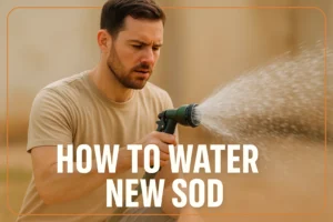 how to water new sod