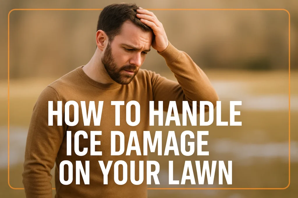 how to handle ice damage to your lawn