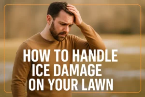 how to handle ice damage to your lawn